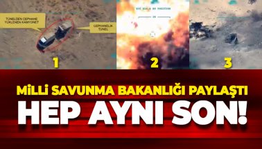Teröristler tünelden kamyona ikmal yaparken böyle vuruldu