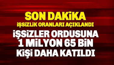 Son dakika: İşsizlik rakamları açıklandı
