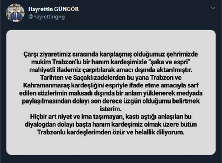 AKP'li Belediye Başkanından Trabzonlular için küstah sözler