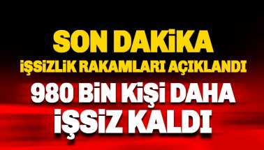 Son dakika: İşsizlik oranları açıklandı: 980 bin kişi daha işsiz kaldı