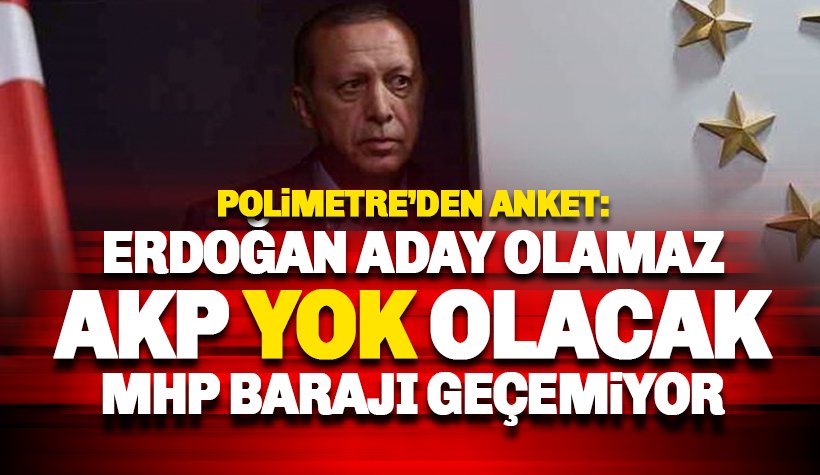 Seçim anketi. Erdoğan aday olamaz: AKP Yok olacak