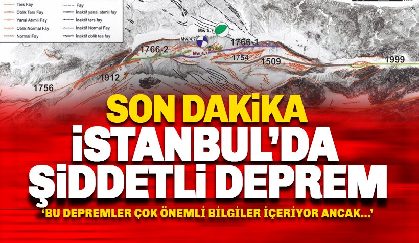 Son dakika: İstanbul’da şiddetli deprem