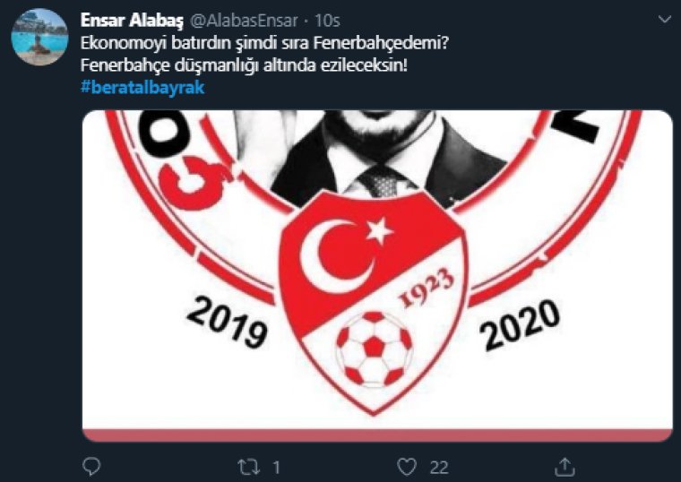 Fenerbahçe'den Damat Berat'a tepki yağıyor