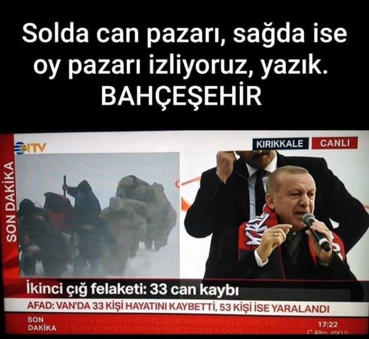 NTV'ye Erdoğan ve çığ tepkisi: Solda can, sağda oy pazarı