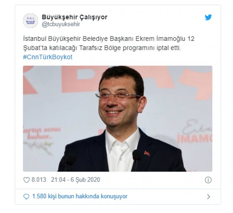 Başkan İmamoğlu'ndan CNN Türk kararı: Program iptal