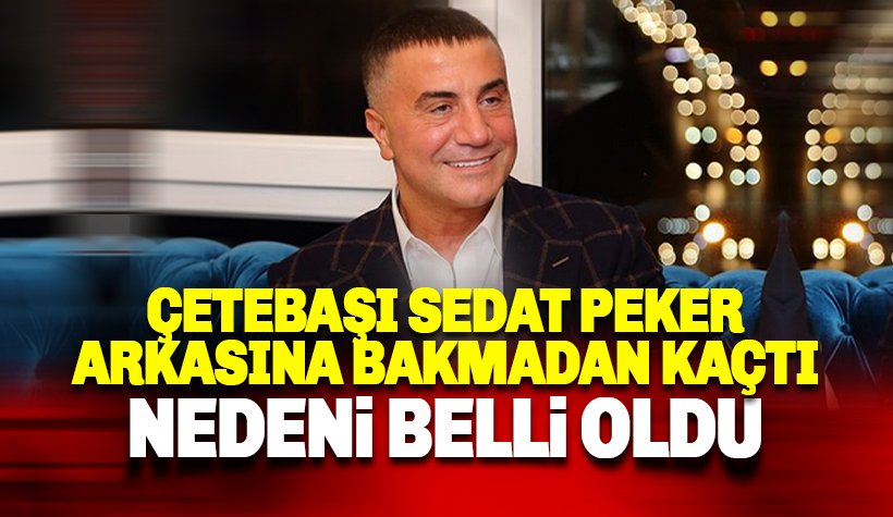 Sedat Peker yurt dışına kaçtı: İşte kaçışın nedeni