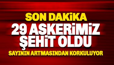Hatay Valisi: 29 Mehmetçiğimiz şehit oldu