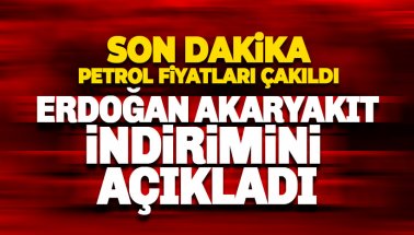 Erdoğan'dan akaryakıt indirimini açıkladı