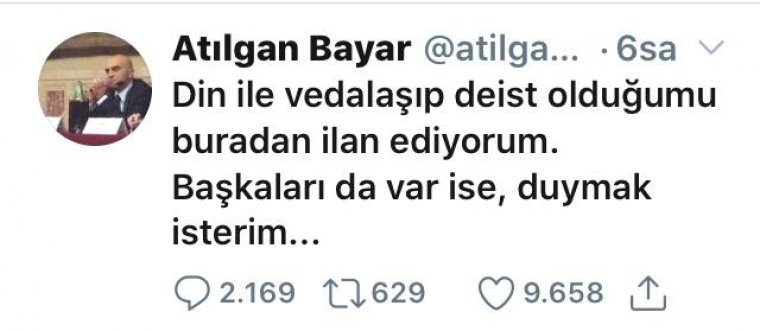 Erdoğan halifedir ve ona biat ediyorum' diyen AKP'li deist oldu