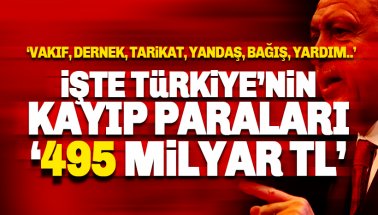 İşte Türkiye'nin kayıp serveti: En az 495 Milyar TL