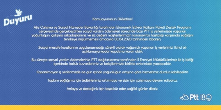 PTT şubeleri kapatılıyor: Ödemeler artık evlerde yapılacak