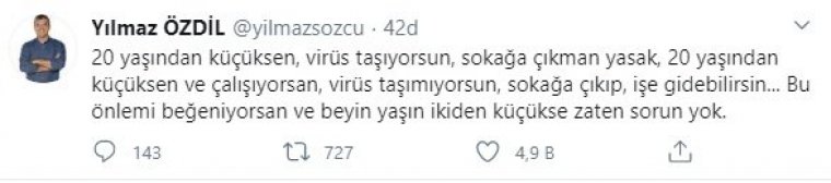 Yılmaz Özdil'den beyin yakan 20 yaş mesajı