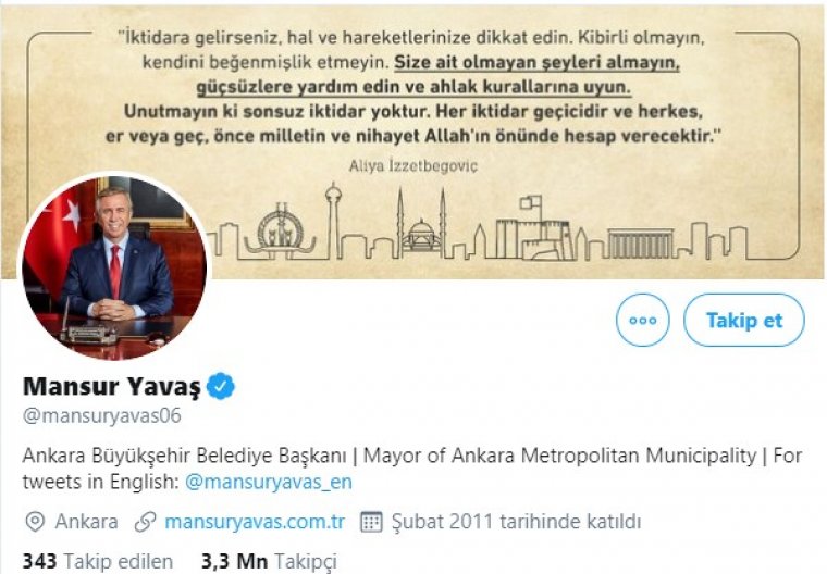 Mansur Yavaş 'kapak' yaptı: Unutmayın ki sonsuz iktidar yoktur