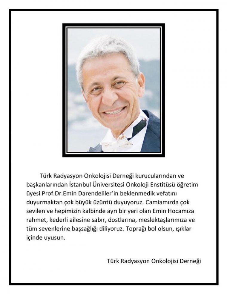 Prof. Dr. Emin Darendeliler hayatını kaybetti