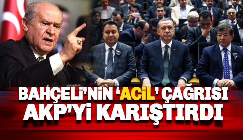 Bahçeli'nin yeni partiler için 'acil' çağrısı AKP’yi karıştırdı