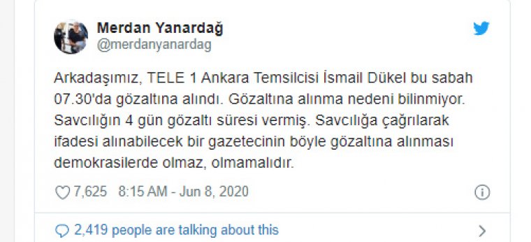 Gazeteciler Müyesser Yıldız ve İsmail Dükel gözaltına alındı