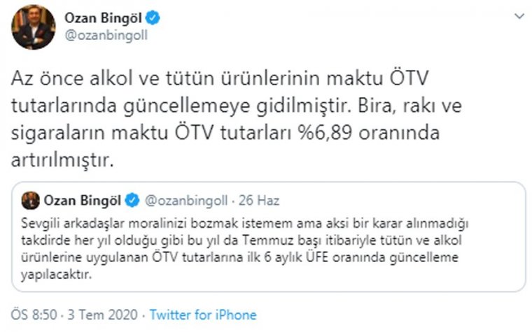 Erdoğan Bindireceğiz demişti: Sigara ve alkole vergi zammı