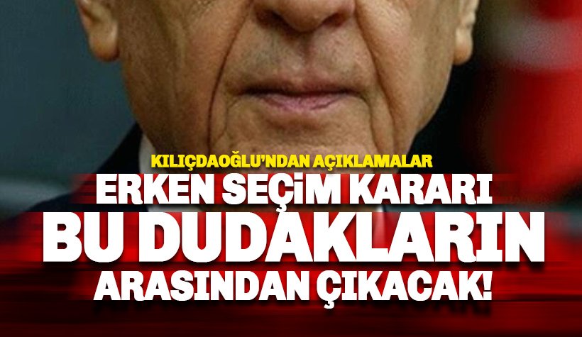 Kılıçdaroğlu: Bahçeli, 'AKP'ye destek vermiyorum' diyebilir