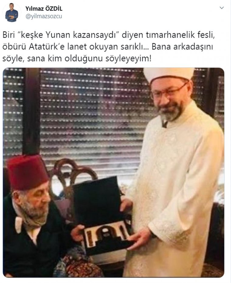 Diyanet İşleri Başkanı Erbaş'a tepki yağıyor: Şerefsiz, namussuz