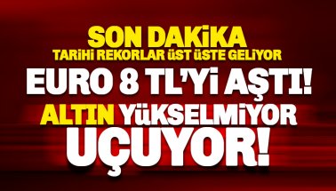 Euro 8 TL'yi aşarak tarihi rekor kırdı, Altın fiyatları ise uçuyor