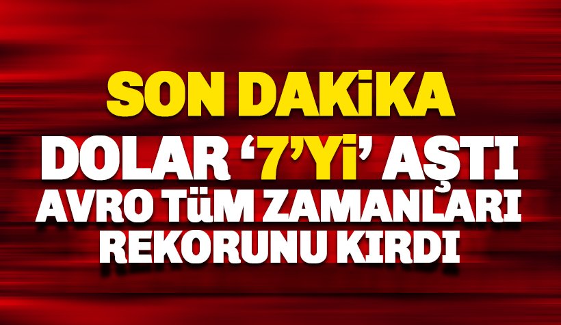 Dolar 7 TL'yi aştı, Avro Tüm zamanların rekorunu kırdı, Altın..