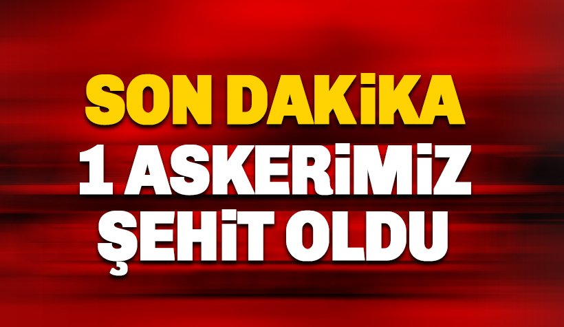 Son dakika: Ağrı'dan acı haber: 1 Asker şehit, 1 yaralı