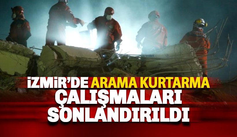 İzmir’de arama kurtarma çalışmaları sona erdi