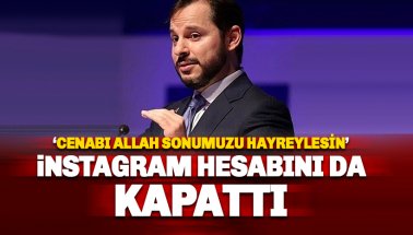 Berat Albayrak instagram hesabını kapattı