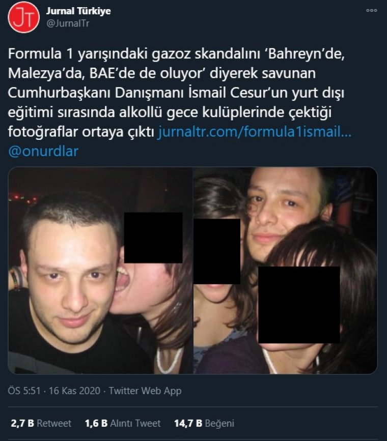 Cumhurbaşkanı Başdanışmanı İsmail Cesur'un 'cesur' fotoğrafları ortaya çıktı