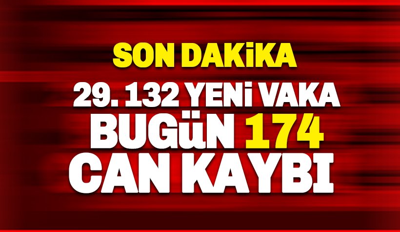 Son dakika: 174 can kaybı, 29 bin 132 yeni vaka