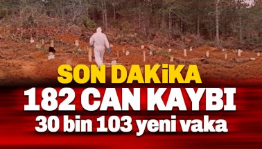 Bugün 182 vatandaşımız hayatını kaybetti: 30 bin 103 yeni vaka