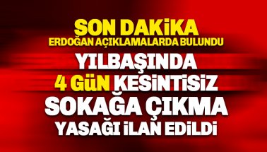 Son dakika: Yılbaşında 4 gün sokağa çıkma yasağı: Esnafa destek...