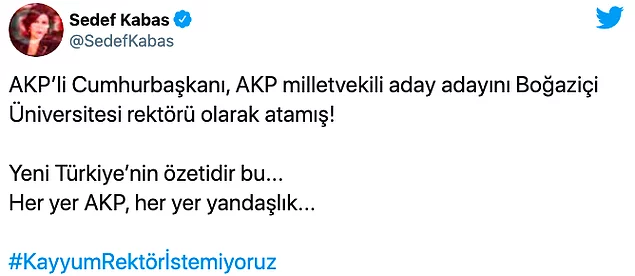 AKP’li Melih Bulu, Boğaziçi’ne rektör olarak atandı