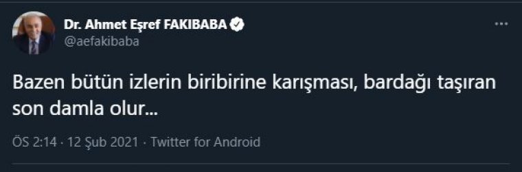 AKP'de Ahmet Eşref Fakıbaba istifa etti!