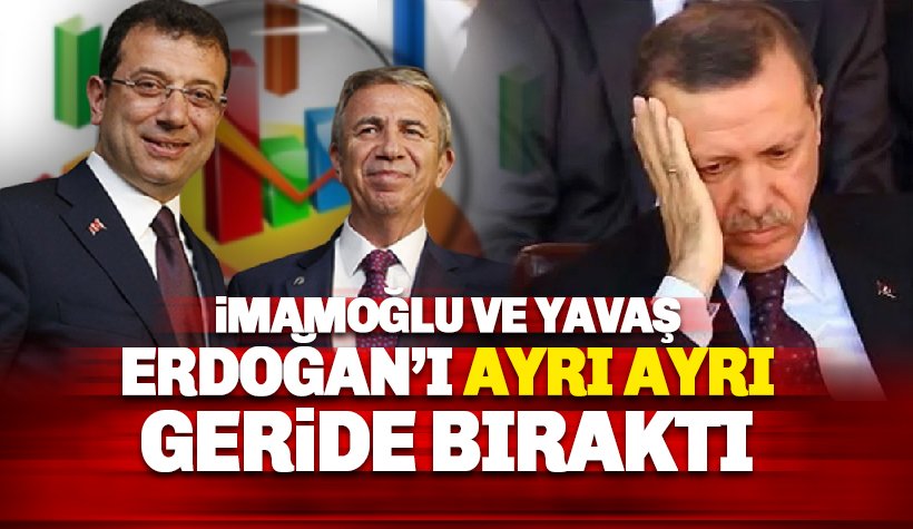 Erdoğan, İmamoğlu ve Yavaş'ın çok gerisinde kaldı