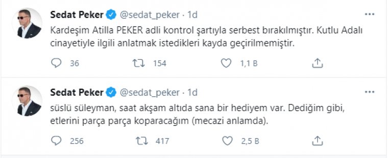 Sedat Peker'den Bakan Soylu'ya yeni mesaj: Bu Akşam Sana Bir Hediyemvar