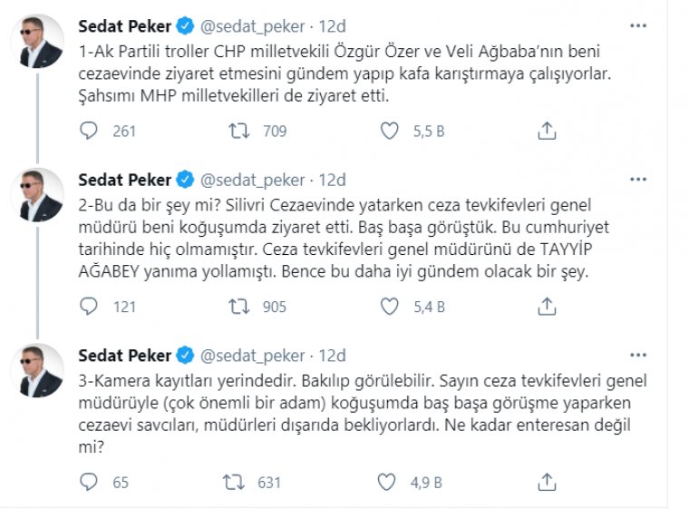 Sedat Peker'den çok ciddi 'Tayyip Ağabey' iddiası