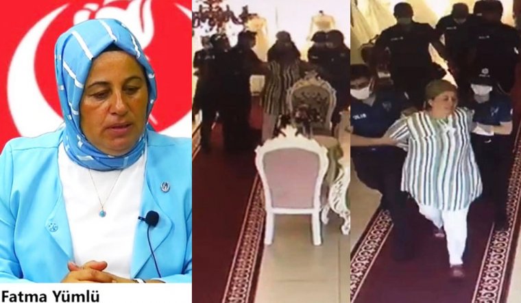 Erdoğan'ı eleştiren BBP kadın Kolları Başkanına ters kelepçe