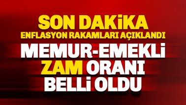 Enflasyon Rakamları Belli oldu: İşte memur ve emeklinin alacağı zam