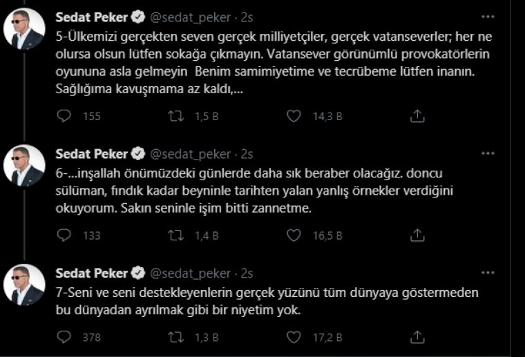 Sedat Peker ortaya çıktı: 'Yangınları HDP Çıkarıyor' demek...
