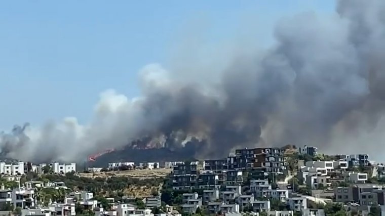 Son dakika: Bodrum'da yangın ve patlama sesi!