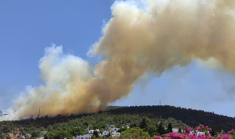 Son dakika: Bodrum'da yangın ve patlama sesi!