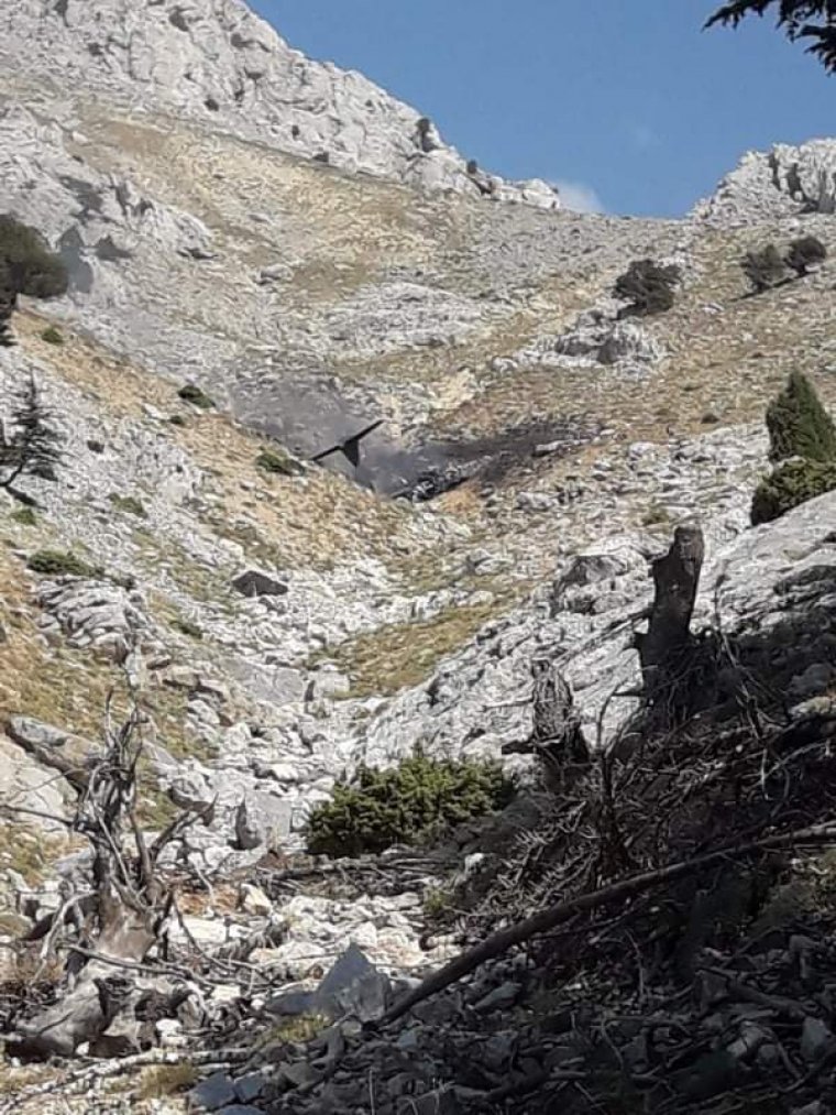 Son dakika: Kahramanmaraş'ta yangın söndürme uçağı düştü