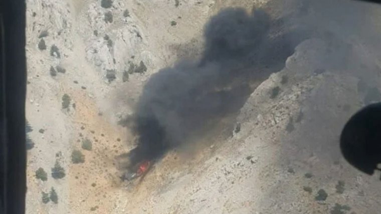 Son dakika: Kahramanmaraş'ta yangın söndürme uçağı düştü