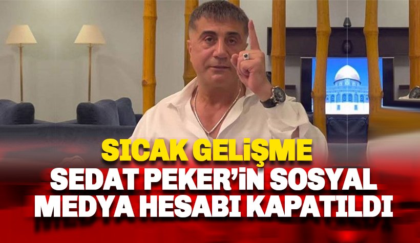 Sedat Peker'in Instagram hesabı kapatıldı