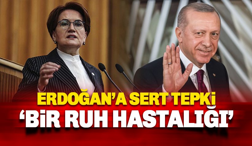 Meral Akşener'den Erdoğan'a sert tepki: Bir Ruh hastalığı..