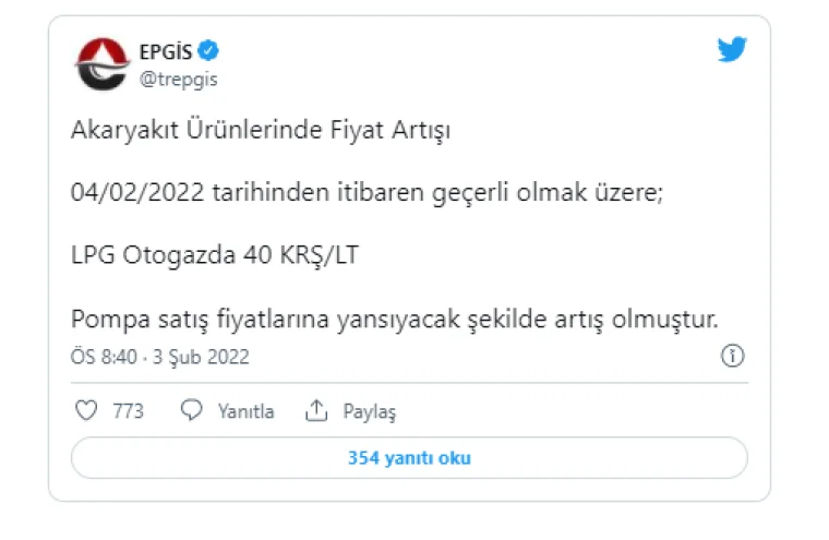 Akaryakıta yine zam geldi