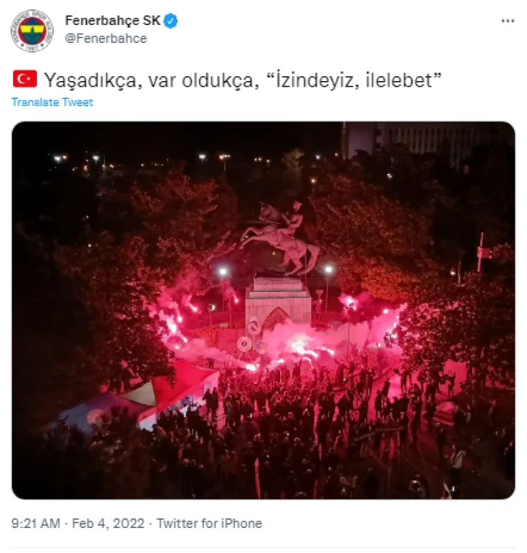 Fenerbahçe, Galatasaray, Beşiktaş ve Trabzonspor'dan Atatürk anıtı paylaşımı