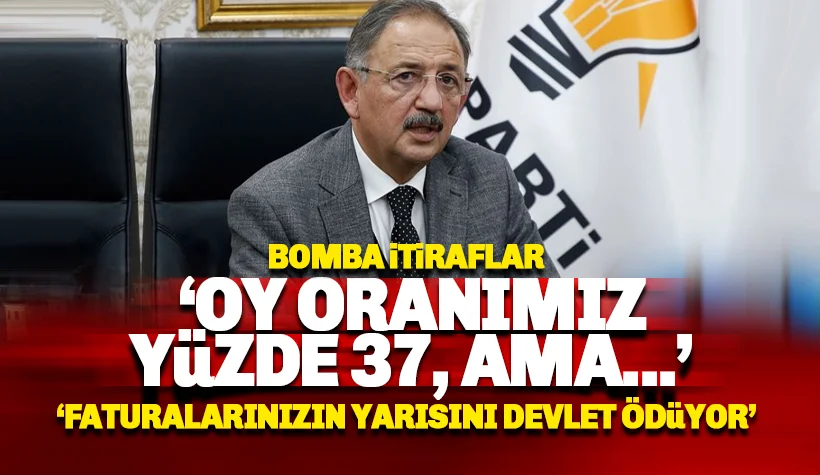 AKP'li Özhaseki: Partimizin oy oranı yüzde 37, ama...