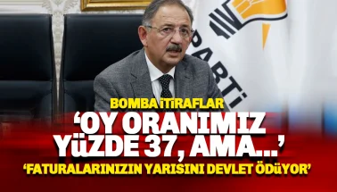 AKP'li Özhaseki: Partimizin oy oranı yüzde 37, ama...